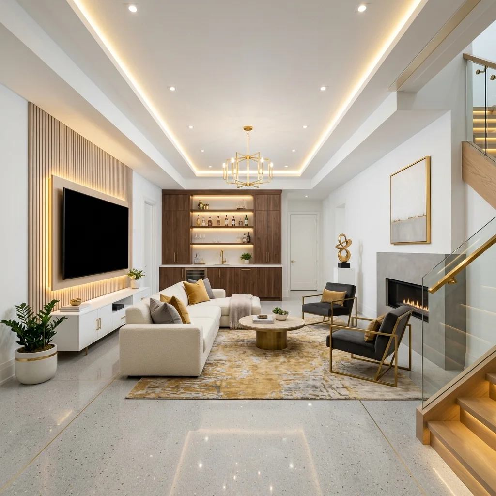 Basement project after construction