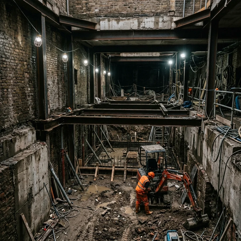 Basement project before construction